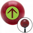 thumbnail image 1 of Green Circle Directional Arrow Up Red Metal Flake Shift Knob with M16 x 1.5 Insert, 1 of 1