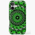 thumbnail image 1 of Green Circle Seamless Mandala Pattern iPhone Case 17 through 11 Pro Max, 1 of 2