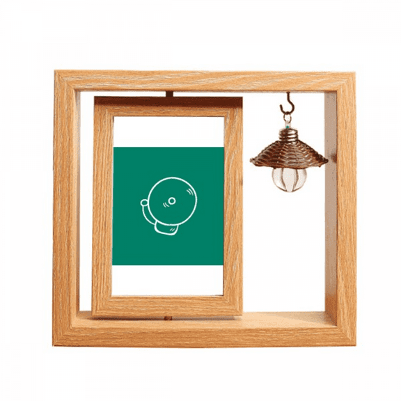 Green Class End Knock Wooden Rotating Picture Photo Frame 4x6