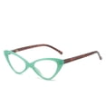 thumbnail image 1 of Green Classic Cat Eye Reading Glasses for Women, Blue Light Blocking Retro Readers 3.0, Ladies Plastic Spring Hinge Presbyopia Glasses +3.00, 1 of 4