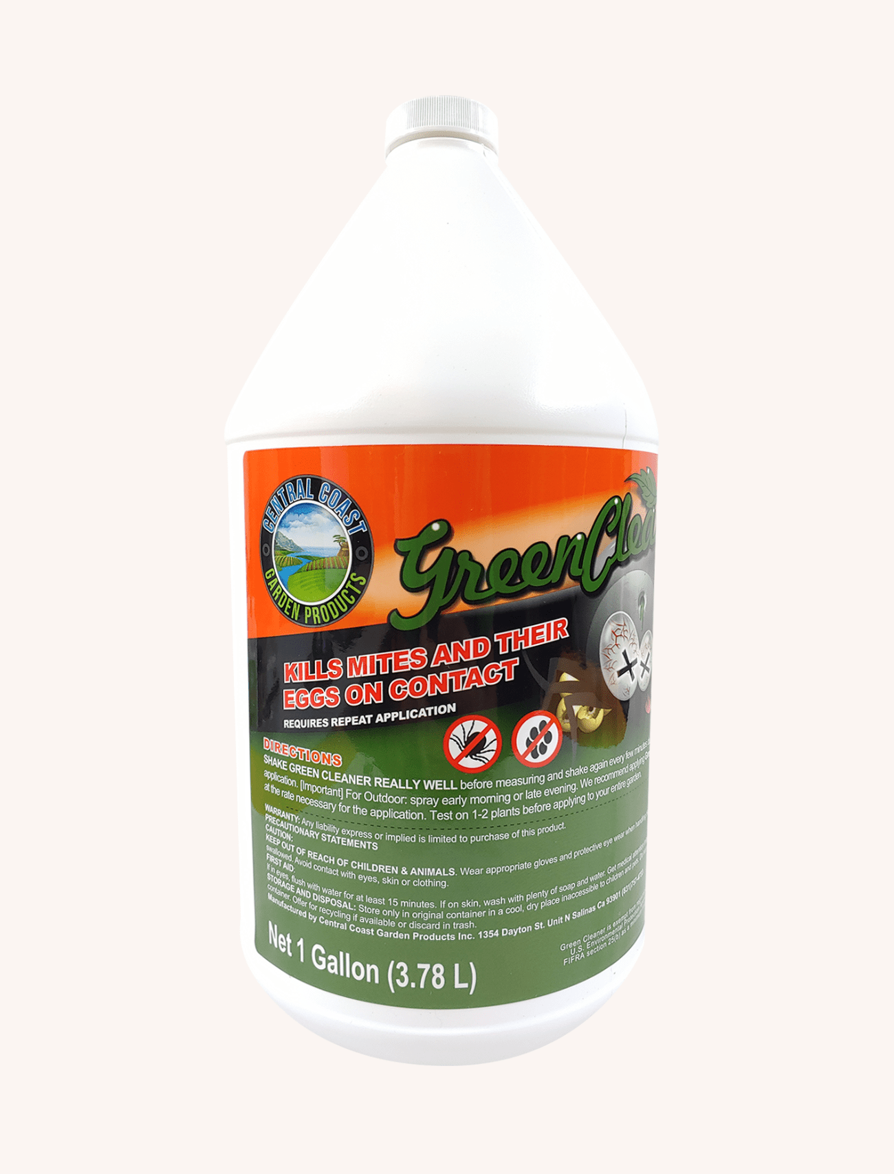 Green Cleaner - Controls Mites and Their Eggs - 128 fl oz Jug by CCGP ...