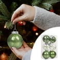 thumbnail image 1 of Green and Clear Christmas Ball Ornaments 6pcs, 2.36-Inch Shatterproof Baubles with Glitter and Beaded Design, Transparent Hanging Decorations for Christmas Tree, Holiday Party, Wedding and Home Décor, 1 of 4
