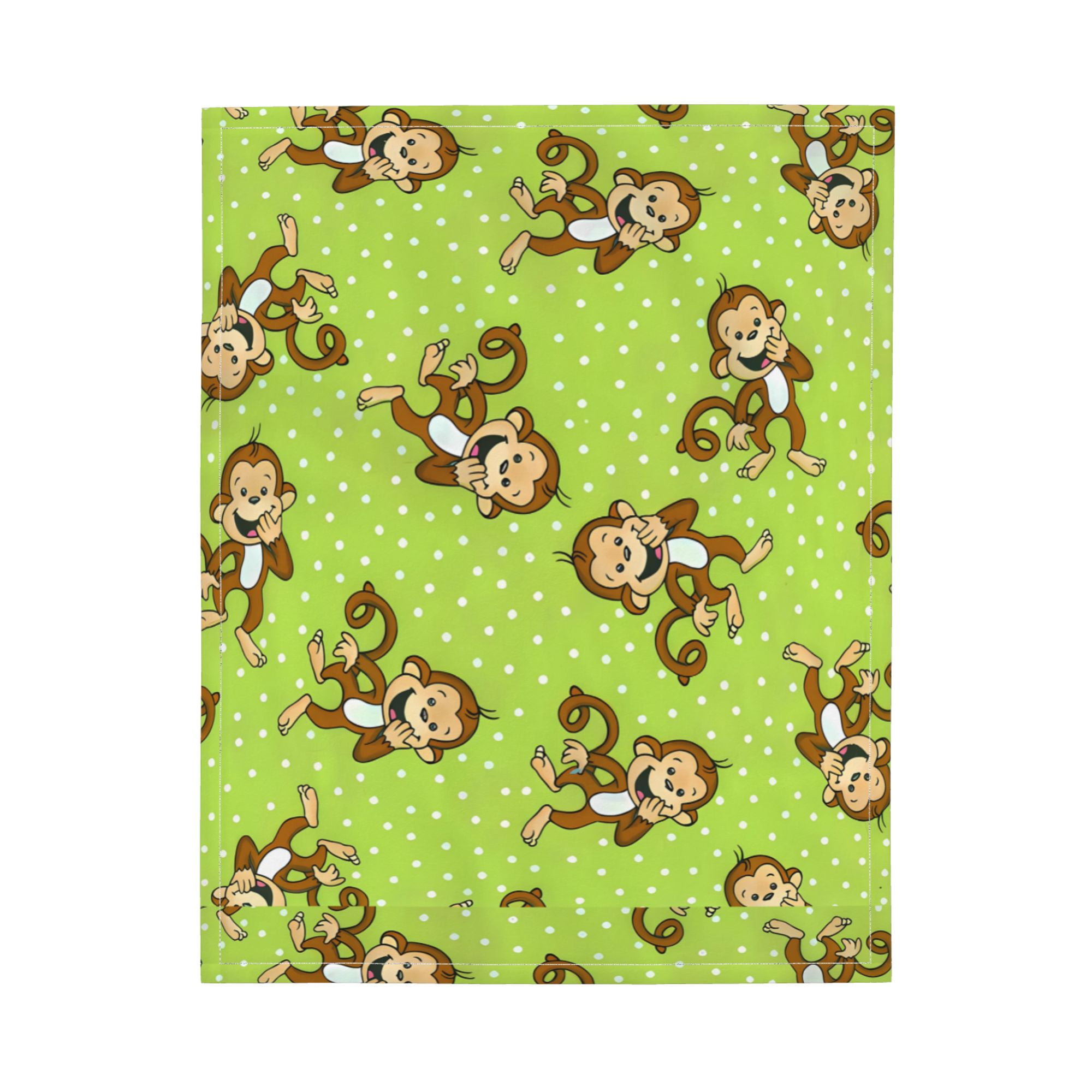 Green Clever Monkey Blanket For Boys Girls Neutral 40x50 Inches Soft Double Layer Baby Blankets With Dotted Backing Receiving Blanket Bed Throws For Newborn Infant Babies Walmart