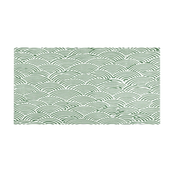 Green Cloud Scales 39x20" Bath Mat Carpet, Absorbent and Non-Slip for Kitchen or Bathroom, Quick-Drying