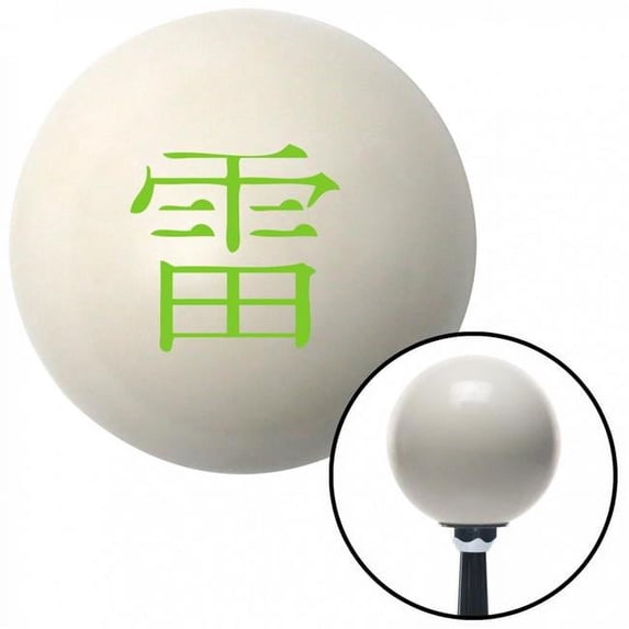 Green Cloud Symbol Ivory Shift Knob with M16 x 1.5 Insert Shifter Auto Manual Brody