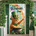 thumbnail image 1 of Green Clover Home Banner Black Plaid Plaid Backdrop Rustic Wooden Sweet Home Lettering Clover Display for Home Decoration St. Patrick's Day Living Room, 1 of 9