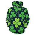 thumbnail image 1 of Green Clover Pattern 3D Print Hoodie Men Women Autumn Thin Pullover Sweatshirt Vintage Streetwear Tops, 1 of 6