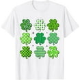 thumbnail image 1 of Green Clover Shamrock St Patricks Day Irish Lucky Girl Women T-Shirt, 1 of 3