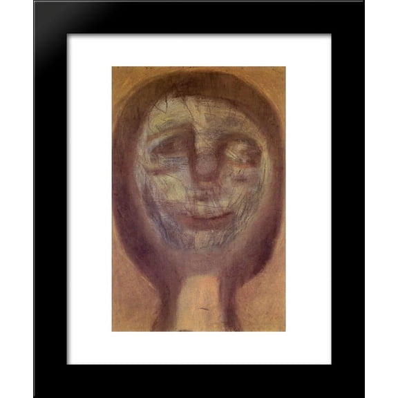 Green Clown Mask 20x24 Framed Art Print by Vajda Lajos