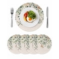 thumbnail image 1 of Green Coastal Round 13 Inch Placemats Set of 4, Eucalyptus Leaves Summer Beach Starfish Rustic HeatResistant Non Slip Place Mats for Dining Table, Wipeable Braided Kitchen Table Mats for Housewarming, 1 of 9