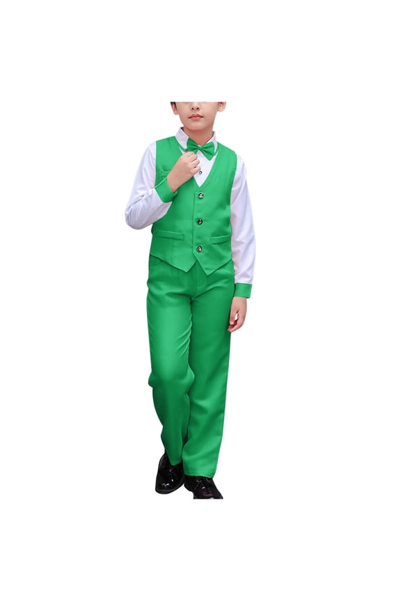 Green Coat Set for Kids Girl Boy Sleeve Boat Neck Work Office Match Formal Date Night Evening Gowns Dressy Lounge Tops T Shirts Blazers Outfits Sets Kid 5 Years