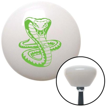 Green Cobra White Retro Shift Knob with M16 x 1.5 Insert Shifter Auto Manual Custom