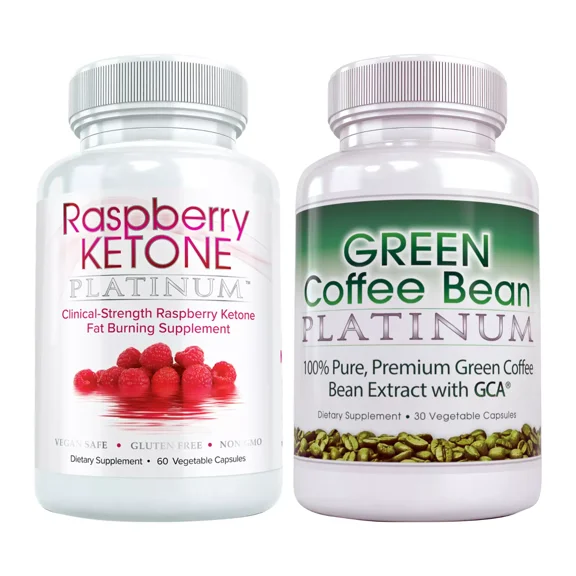 Green Coffee Bean+Raspberry Ketone Platinum: Powerful Weight Loss/Fat Burner Duo