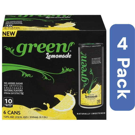 Green Cola Soda Green Lemonade 6 Pack 72 fl oz (Pack Of 4)