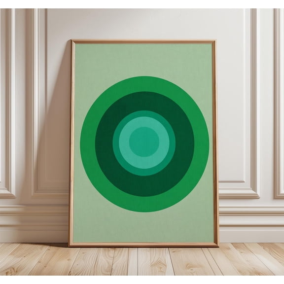 Green Color Block Poster Unframed Paper Print