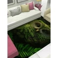 thumbnail image 1 of Green Color Owl Rugs, Modern Rug, Owl Rug, Animal Rugs, Entryway Rug, Round Rug, Personalized Gifts, Machine Washable Rug, Gift Rug, 2.6'x4' - 80x120 cm, 1 of 5