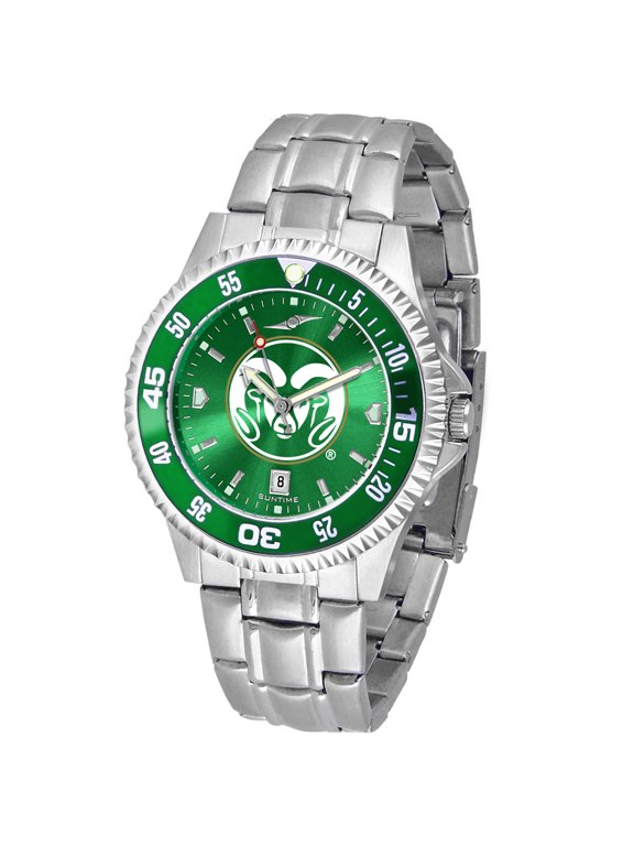 Green Colorado State Rams Competitor Steel AnoChrome Color Bezel Watch