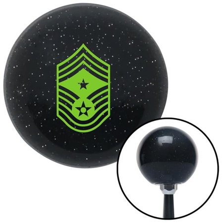 Green Command Chief Master Sergeant Black Metal Flake Shift Knob with M16 x 1.5 Insert Brody