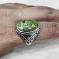 thumbnail image 1 of Green Copper Turquoise Mans Ring, Natural Green Copper Turquoise, Silver Jewelry, 925 Silver Ring, Birthday Gift, Heavy Mens Ring, Arabic Design, Ottoman Style Ring, Christmas, Turkey Mens Signet Ring, 1 of 5