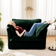 thumbnail image 1 of Green Corduroy Design | Spacious Single Seating with Armrests | Relaxing and Convenient Seating Experience, 1 of 5
