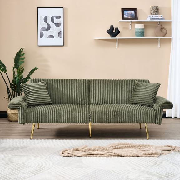 Green Corduroy - Foldable into Bed - Small Spaces - Comfortable and Practical Furniture