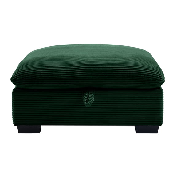 Green Corduroy Sofa Ottoman | Flexible Combination in Apartment Living | Soft and Fluffy High - density Foam | Eliminate Fatigue with Waist Support