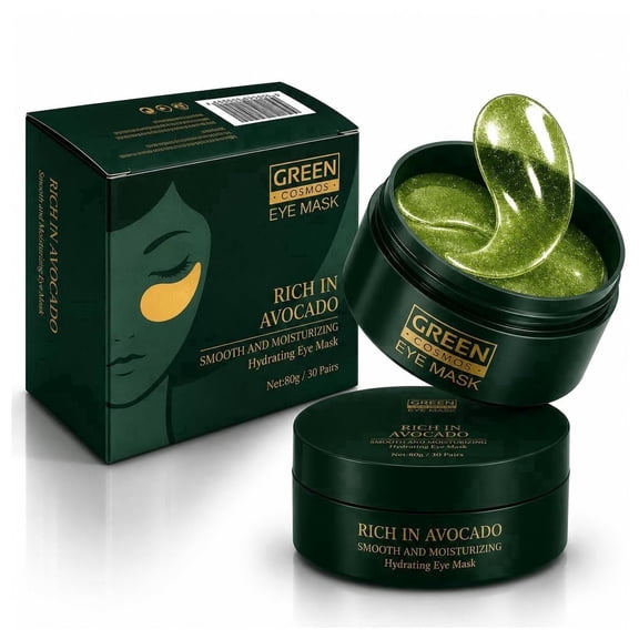 Green Cosmos Avocado Collagen Eye Patches Under Eye Mask Treatment 30 Pairs