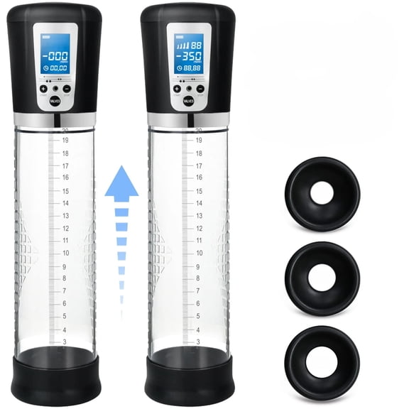 Green Cosmos Electric Penis Pump, Rechargeable, 4 Adjustable Modes Black