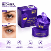 Retinol Collagen Under Eye Patches - Hydrogel Eye Pads 60 patches with 95% Retinol & 5 Micro Collagen. Nourishing & Non Irritating Eye Gel Mask. Sealing Cap & Spatula Included.