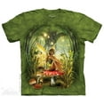 thumbnail image 1 of Green Cotton Toadstool Fairy Design Novelty Adult T-Shirt NEW, 1 of 2