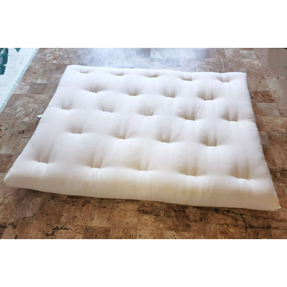 Green Cotton & Wool Dreamton Queen 5" Futon Mattress, 60x80x5