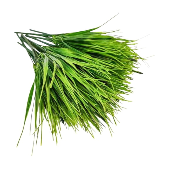 Green Courtyard Simulation Grass Decor 7 Forked Xiao Chun Cao 1 Piece Artificial Plant Spring Colors Plastic Green Lifelike No Watering Pruning Outdoor Indoor Autumn Wedding Decor