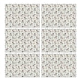 thumbnail image 1 of Green Cow Flower Pattern Summer Placemats Table Placemats Set Of 6-Linen Kitchen Washable Placemats Table Mats 11.8"x17.7" Non-Slip Heat Resistant, 1 of 5