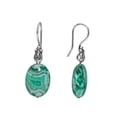 thumbnail image 1 of Green Crazy Lace Agate Oval Drop Earrings, 1 of 1