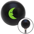 thumbnail image 1 of Green Crescent Moon Smiling Black Shift Knob with M16 x 1.5 Insert Shifter Auto Brody, 1 of 1