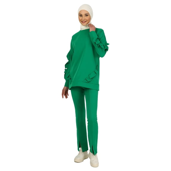 Green - Crew neck - Tunic - Benin