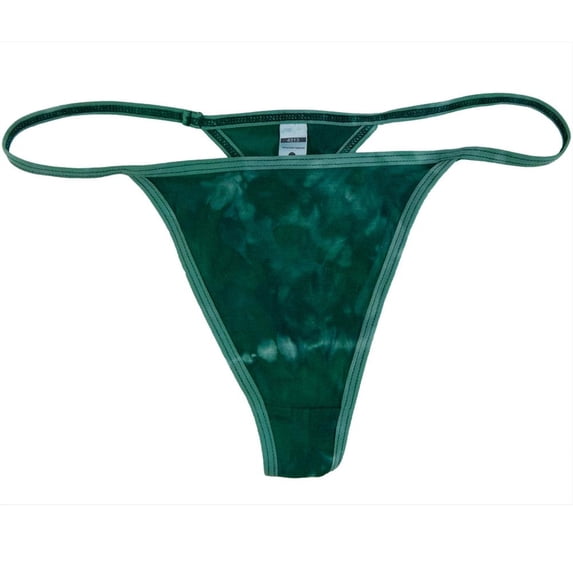 Green Crinkle - Thong Panties - Large