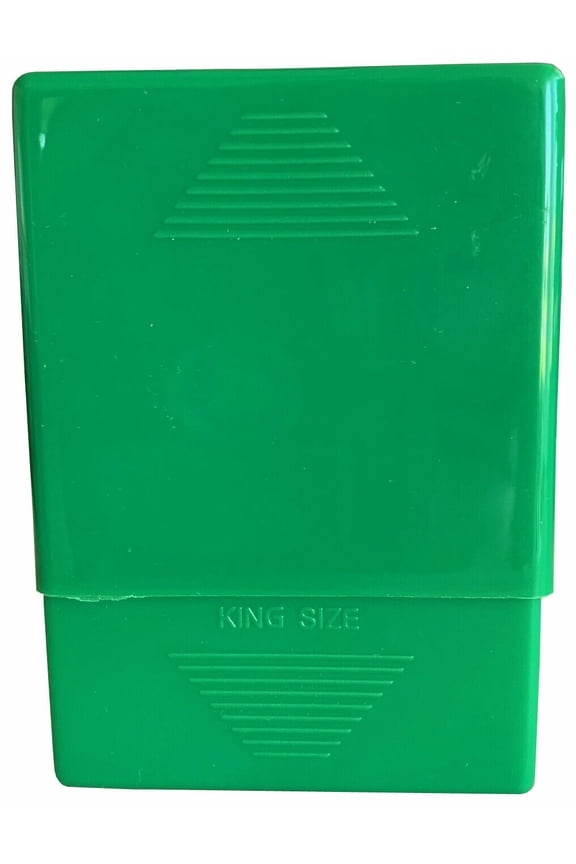 Green Crush-Proof Plastic 2 Piece Cigarette Case For King & 100s - 3203