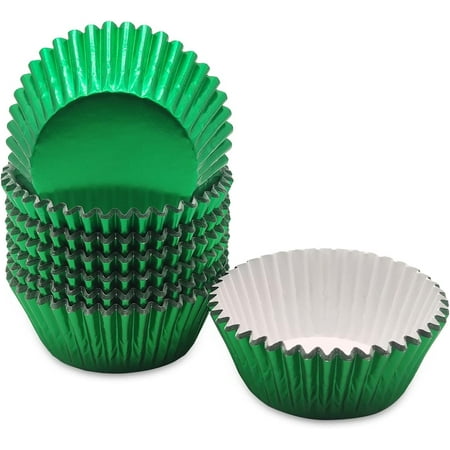 Green Cupcake Liners 150-count, Standard Wrappers Muffin Baking Cups for Bakery & Home Use