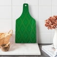thumbnail image 1 of Green Cutting Board, Vector Illustration Seamless Pattern of Foliage Botanical Details Pattern, Decorative Tempered Glass Cutting and Serving Board, Wine Bottle Shape, Forest Green, by Ambesonne, 1 of 5
