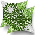 thumbnail image 1 of Green Dahlia Pillow Covers 18X18 in Spring Sage Green Geometric Floral Throw Pillows Modern Flower Couch Pillow Cases Set of 2 Farmhouse Rustic Home Decor for Room Cushion Porch Patio Outdoor, 1 of 6