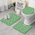 thumbnail image 1 of Green Daisy Flower Floral Pattern Bathroom Rugs Sets 3 Piece,Toilet Cover Set,Absorbent Non Slip Bathroom Mats Sets with U-Shaped Contour Rug Toilet Rug Set, 1 of 5