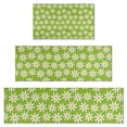 thumbnail image 1 of Green Daisy Flower Pattern Kitchen Rugs Sets Of 3,Kitchen Runner Rugs Non Skid Washable,Decorative Kitchen Floor Mats for Kitchen,Sink,Laundry,17"x30"+ 17"x47" + 17"x59", 1 of 6