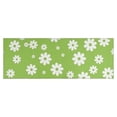 thumbnail image 1 of Green Daisy Flower White Blooms Pattern Kitchen Rug Mat,Kitchen Runner Rugs Non Skid Washable,Decorative Kitchen Floor Mats for Kitchen,Sink,Laundry,17"X47", 1 of 5