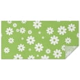 thumbnail image 1 of Green Daisy Flower White Blooms Pattern Rectangle Tablecloth 60"x120",Waterproof Polyester Rectangle Table Cloth, Wipeable Spillproof Polyester Tablecloth for Dining, Camping, Indoor and Outdoor, 1 of 6
