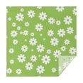 thumbnail image 1 of Green Daisy Flower White Blooms Pattern Square Tablecloth,Waterproof Square Table Cover,Wipeable Spillproof Washable Table Cover for Home Kitchen Party Decor 52"x52"(132x132cm), 1 of 6