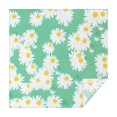 thumbnail image 1 of Green Daisy Flower Yellow Centers Pattern Square Tablecloth,Waterproof Square Table Cover,Wipeable Spillproof Washable Table Cover for Home Kitchen Party Decor 52"x52"(132x132cm), 1 of 6
