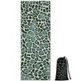 thumbnail image 1 of Green and Dark Green Giraffe Pattern Hot Yoga Mat Towel Non Slip for Hot Yoga - Quick-Drying Yoga Mat Cover with 4 Corner Pockets with Travel Bag - Hot Yoga Towel Non Slip 70"x26", 1 of 6