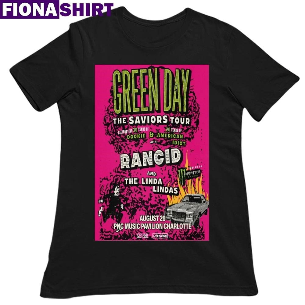 Green Day August 26 2024 Charlotte Nc Poster Shirt