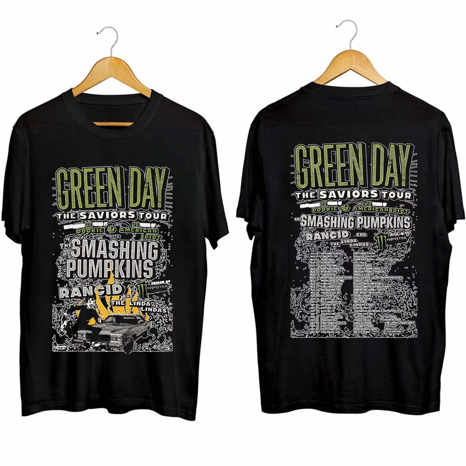 Green Day Band Green Day the Saviors 2024 Tour Tshirt Green Day